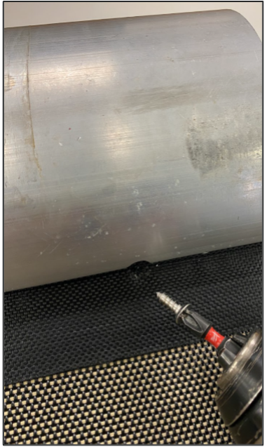 Fabric centered on tube