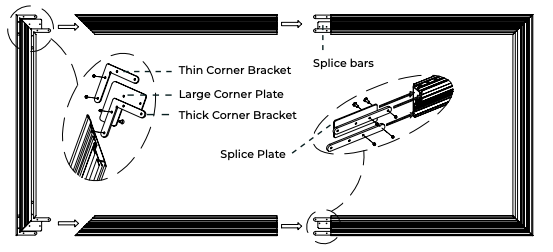 Split Frame Corner Brackets